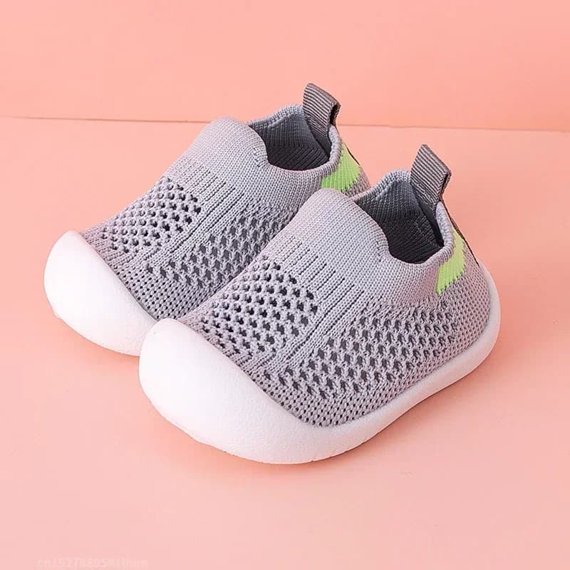Chaussures de marche en maille tricotée respirante pour enfants, baskets décontractées Anti-Collisio