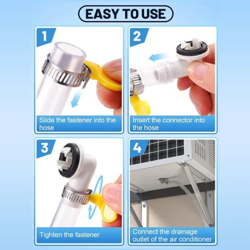 Tuyau Vidange pour Climatiseur, Tube Péristaltique, Connecteur Flexible, Analyste pour Fenêtre, 3/6/