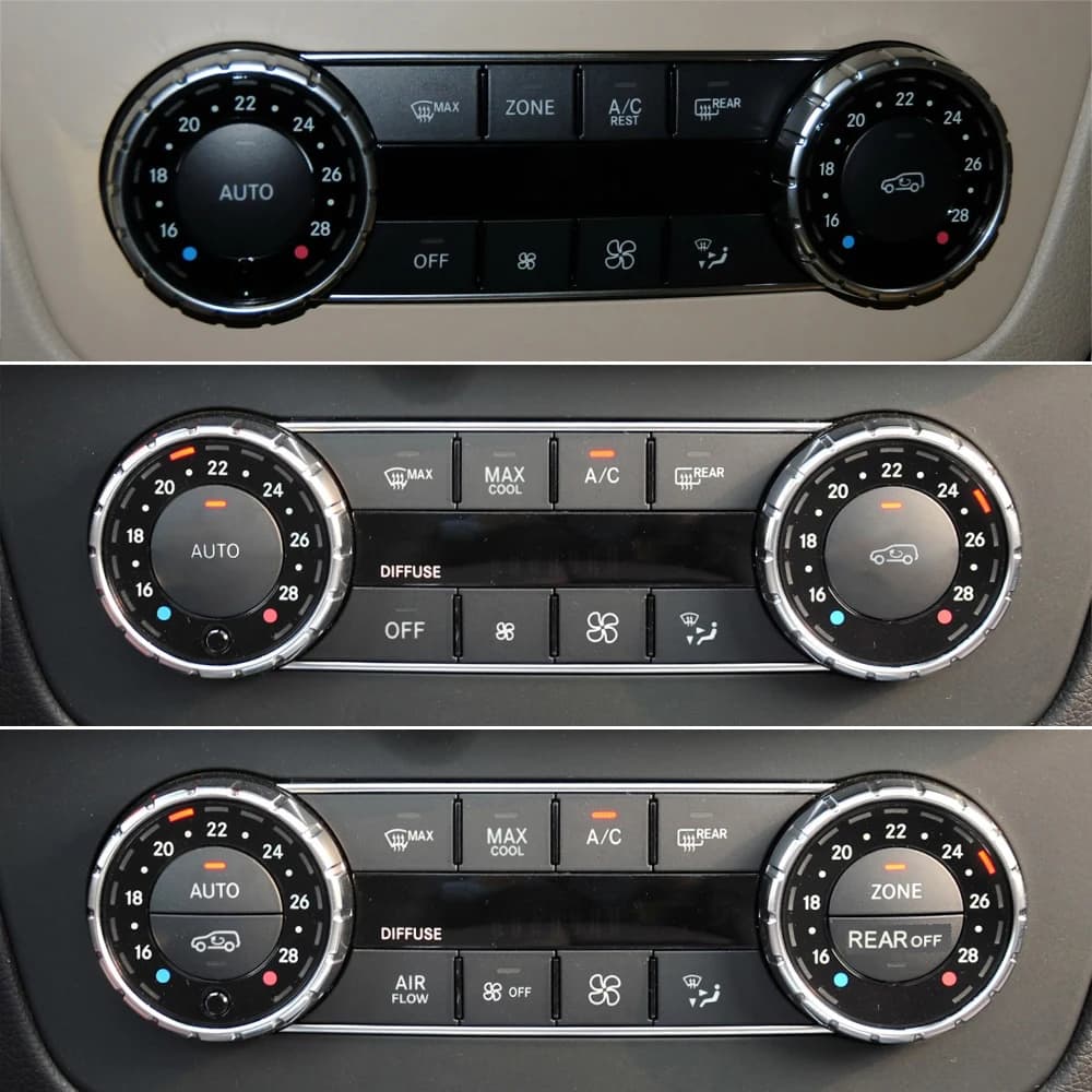Couvercle de bouton de commutation de climatisation de chauffage ca de Console avant, pour Mercedes 