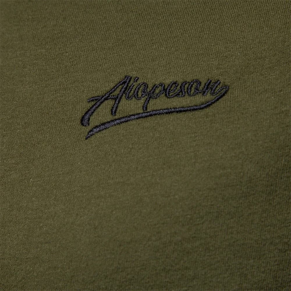 AIOPESON hommes T-shirts 100% coton à manches longues col rond Pactwork décontracté T-shirts pour ho