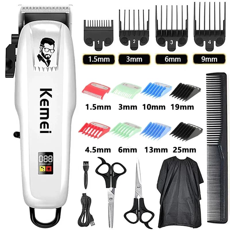 Kemei tondeuse à cheveux professionnelle tondeuse à cheveux Rechargeable pour hommes rasoir Machine 