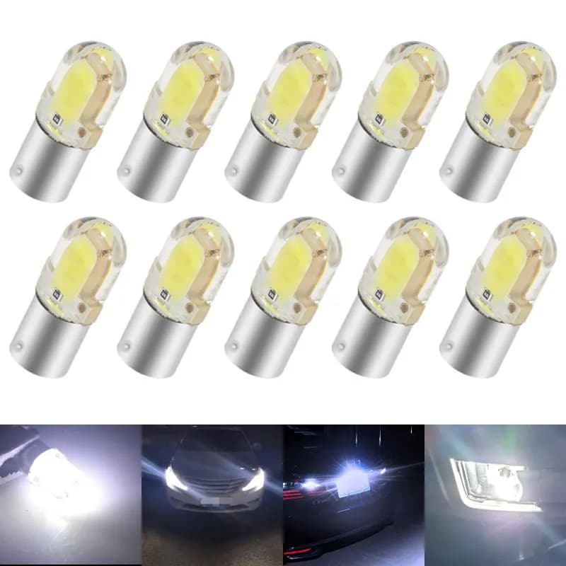10X BA9S LED T4W H6W W5W ampoule LED CANBUS COB 2SMD dôme intérieur de voiture lampe de lecture cale