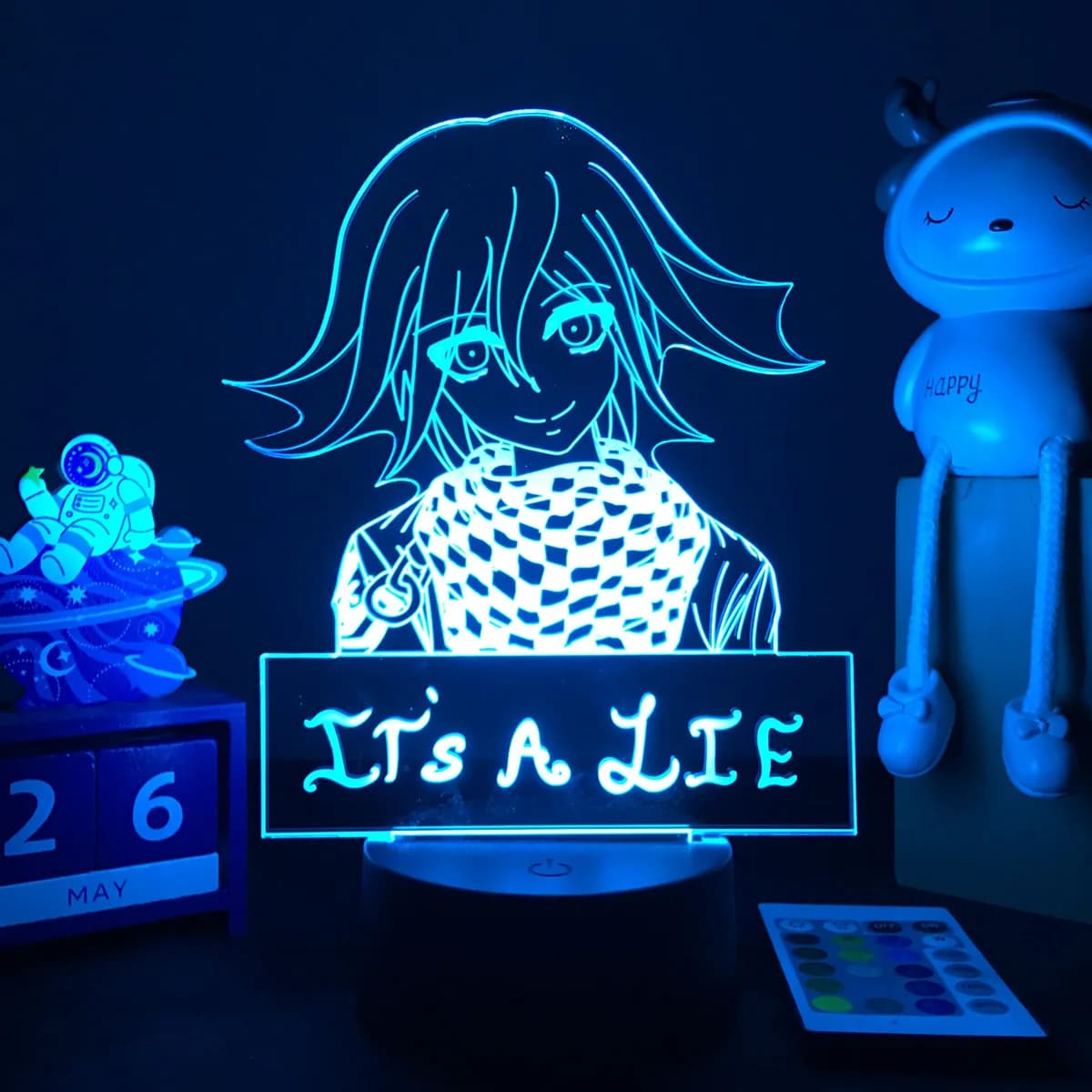 Anime Danganronpa V3 Nagito Komaeda Led veilleuse Nagito Komaeda jeu Figure lampe de chevet pour cha