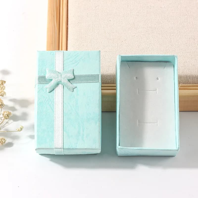 Boîte à bijoux 5x8cm, emballage pour matiques et boucles d'oreilles, étuis de transport pour collier