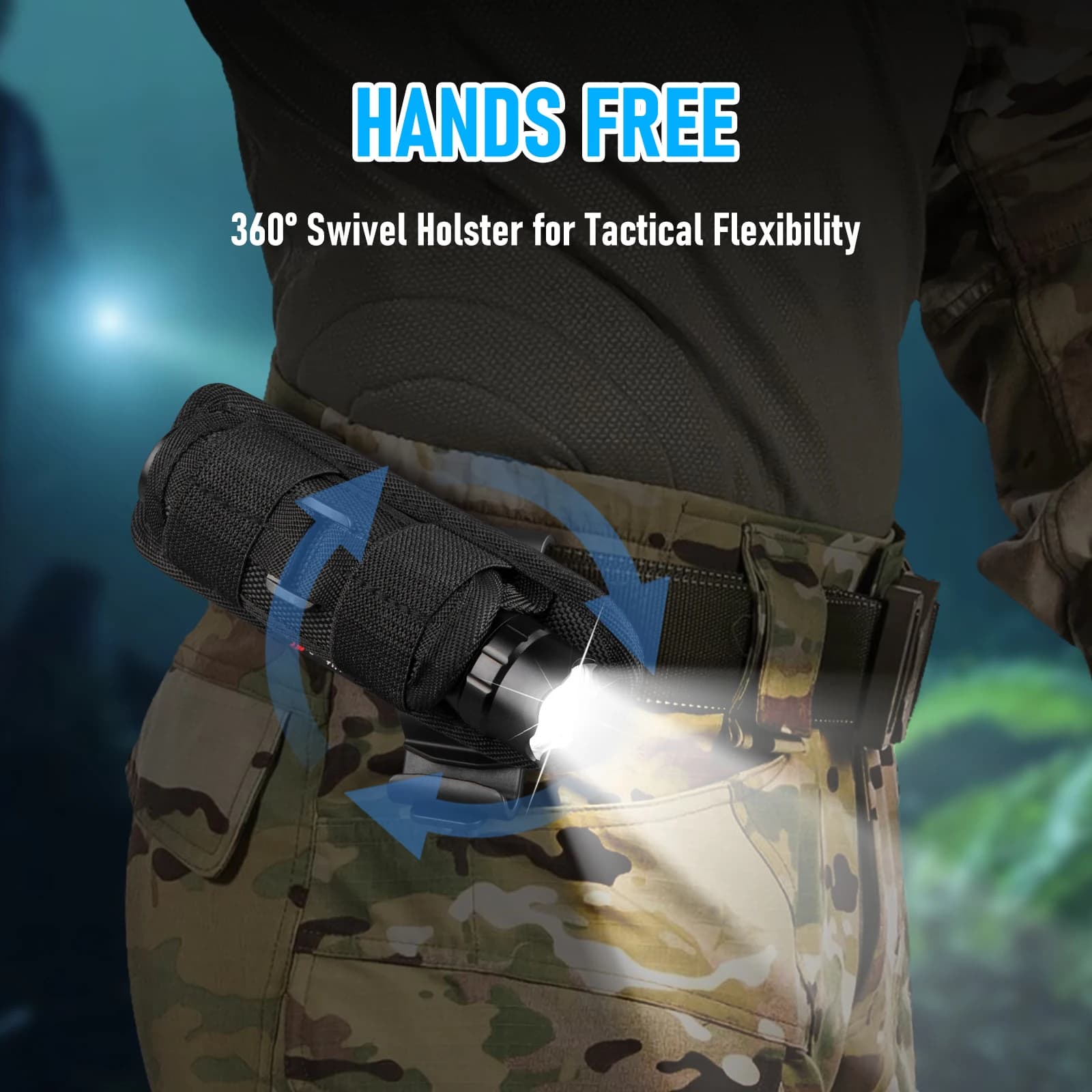 UltraFire WF-501B Lampe de poche tactique à LED de police 1 mode 1200 lumens Lampe de poche militair