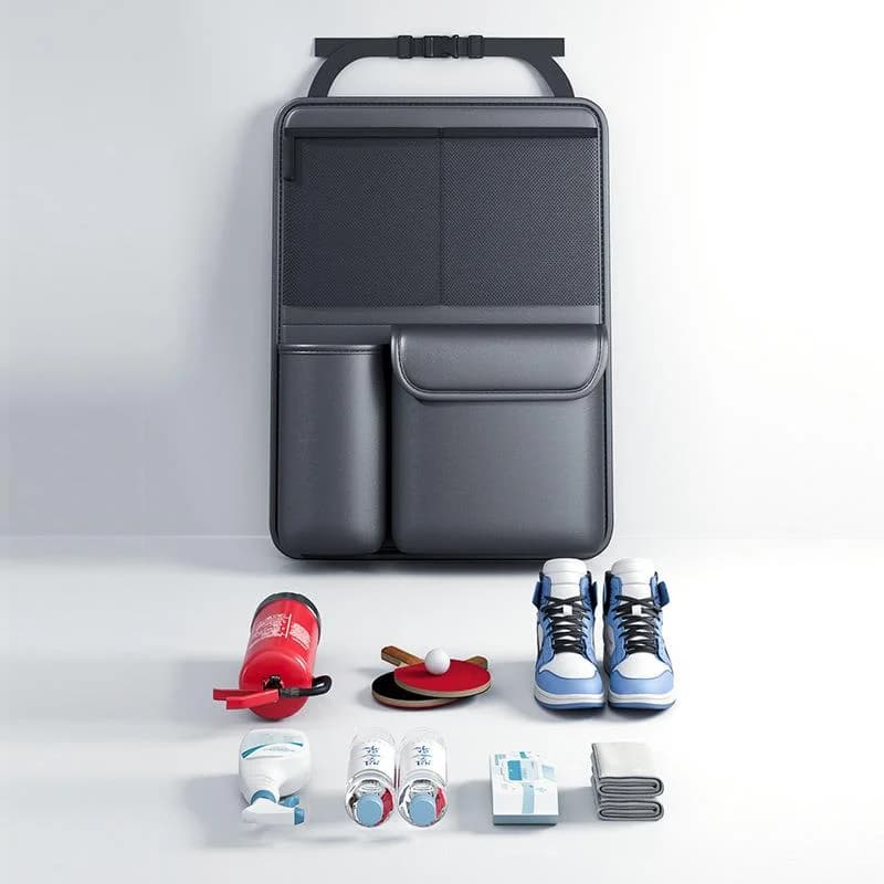 Sac de rangement en cuir pour coffre de voiture, organisateur d'outils pliables pour dossier de sièg