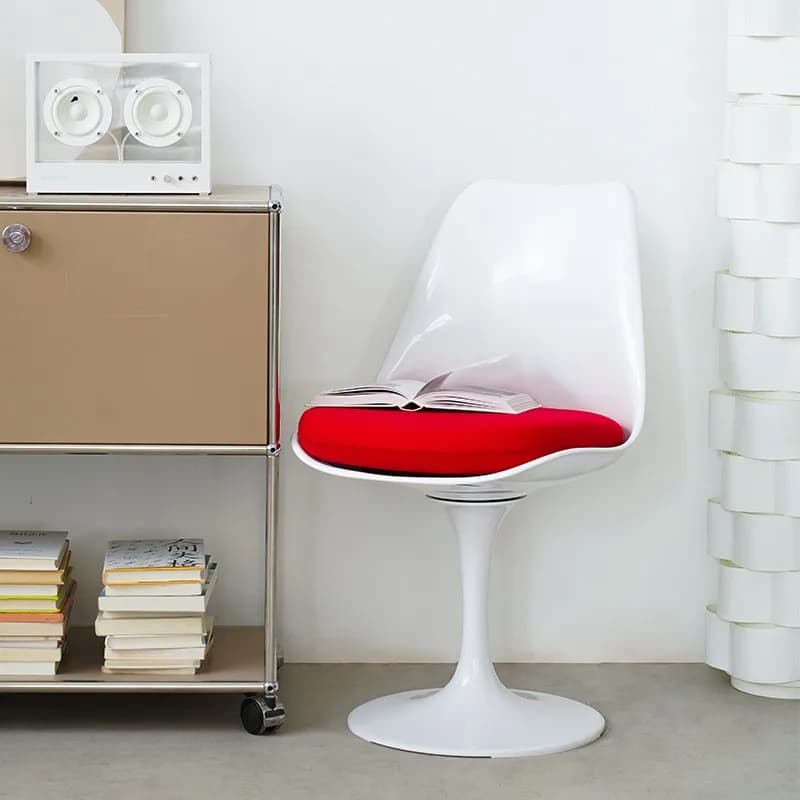 Chaise de Salle à Manger à Dossier Rétro, Tulipe Scandinave Simple, Résistante à 360, pour Étude, Or
