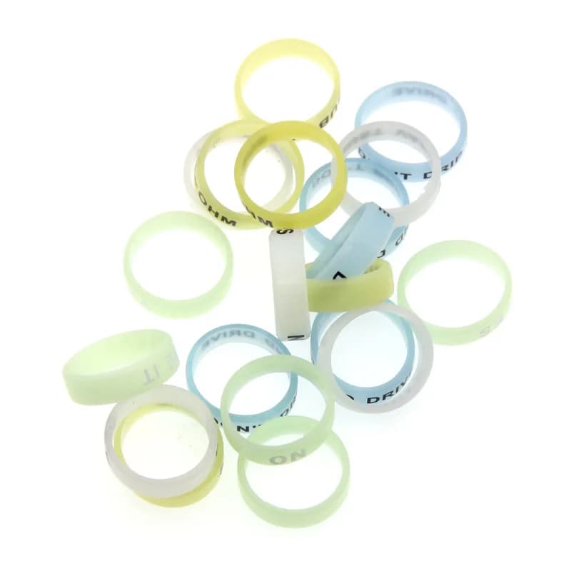Anneau décoratif antidérapant en silicone fluorescent, cercle lumineux de 22MM, évolutif, Compatible
