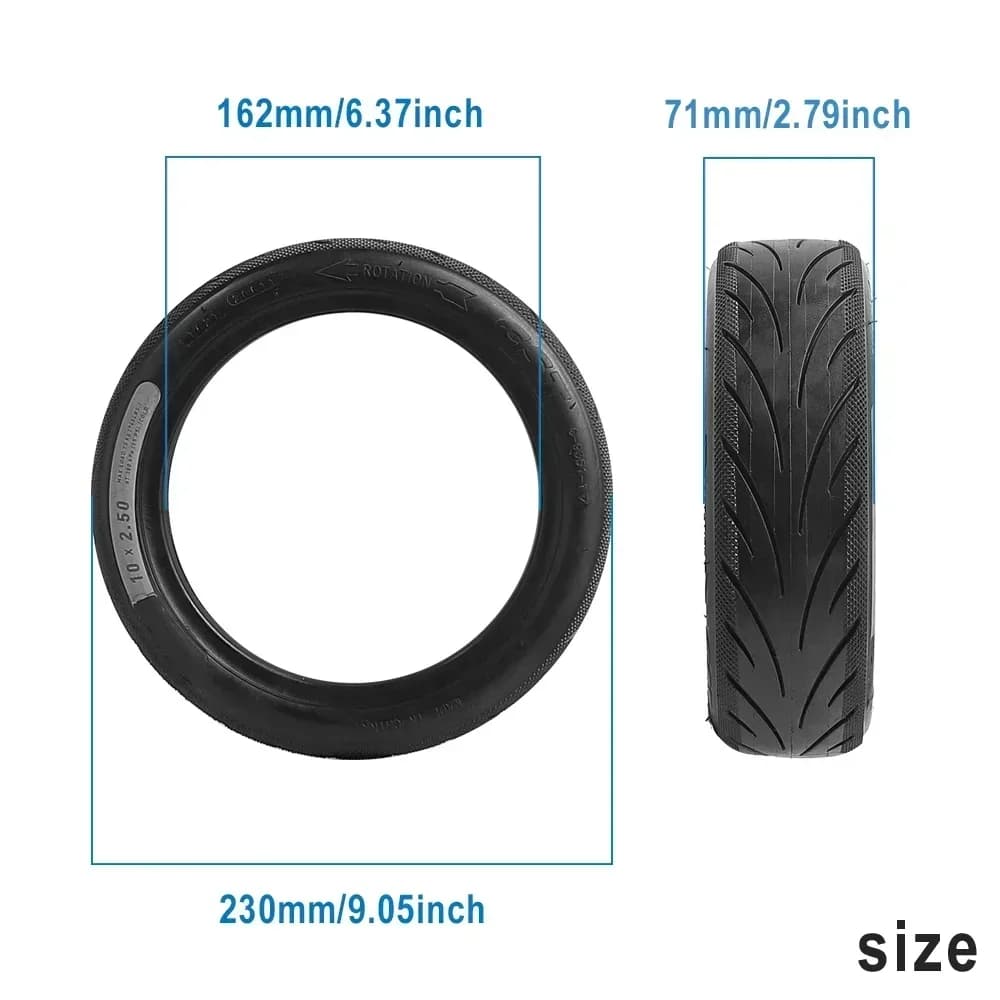 Pneus à gelée Tubeless 10x2.5, pour Segway Ninebot KickScooter F2 F2Plus F2Pro F30D F40D e-scooter, 