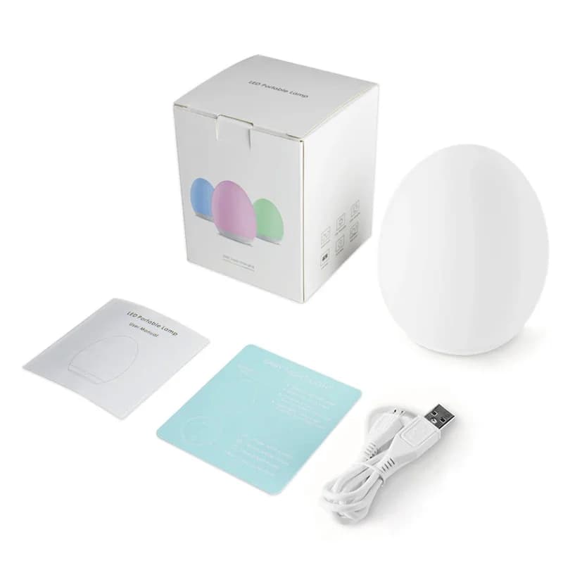 Lampe de oral et RGB Tactile à Intensité Réglable, Rechargeable par USB, avec Télécommande, 7 Docume