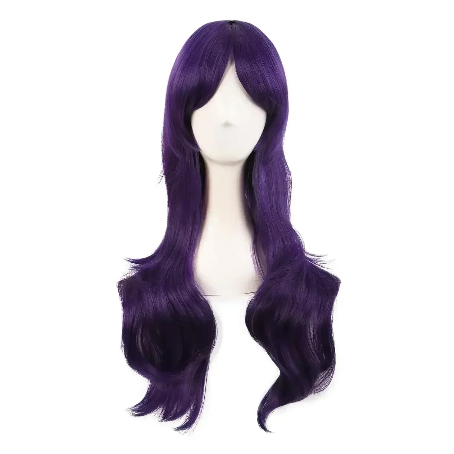 Perruque Synthétique Bouclée avec Extrémités pour Costume de Cosplay, Cheveux Longs de 70cm, Raides,