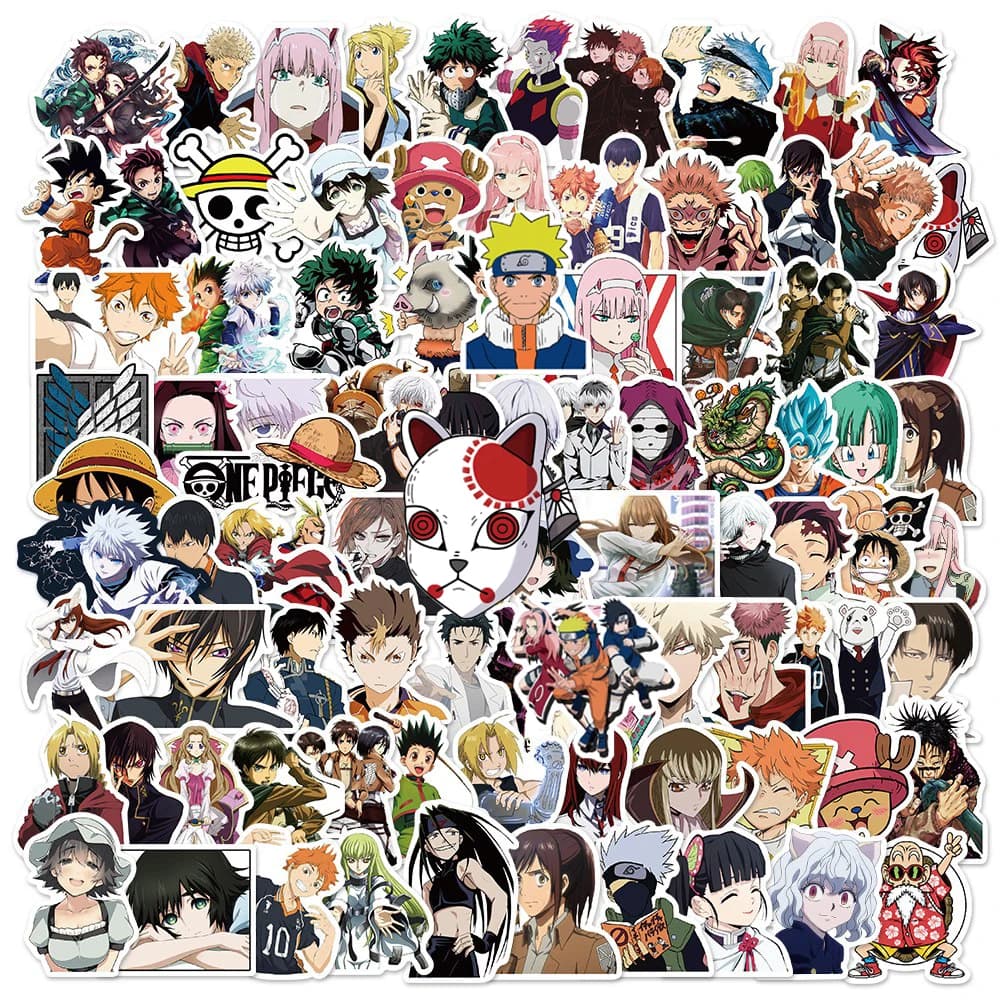 10/30/50/100 PIÈCES Mélange Dessin Animé Anime Autocollants Naruto Jujutsu Kaisen Attaque Sur Titan 