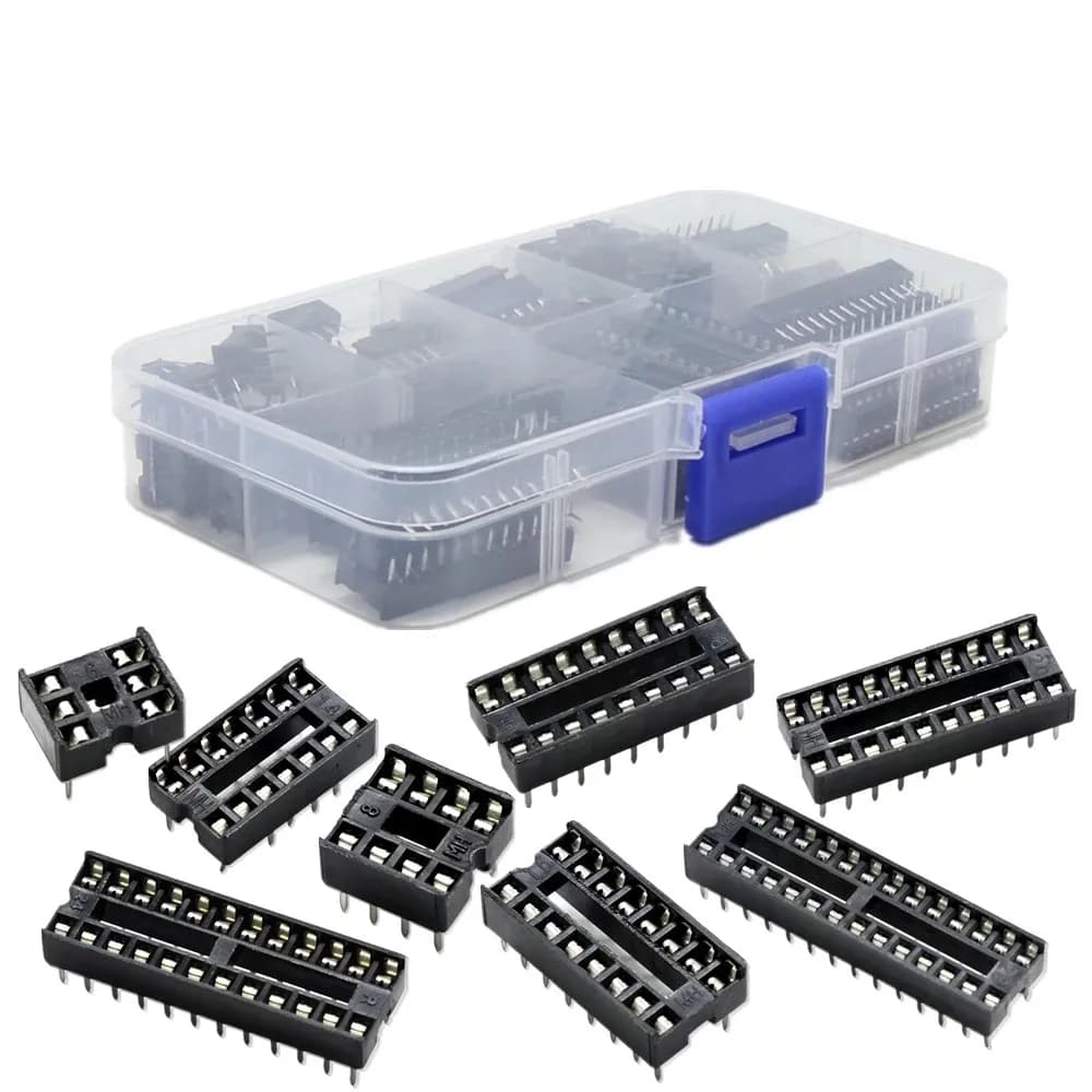Adaptateur de prises DIP IC, Kit de prises de Type à souder 6 8 14 16 18 20 24 28 broches DIP-6 DIP-