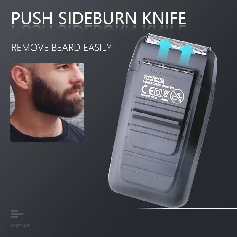 Kemei-Rasoir Sans Fil Rechargeable pour Hommes, Double Lame Alternative Barbe Rasoir Soins Du Visage