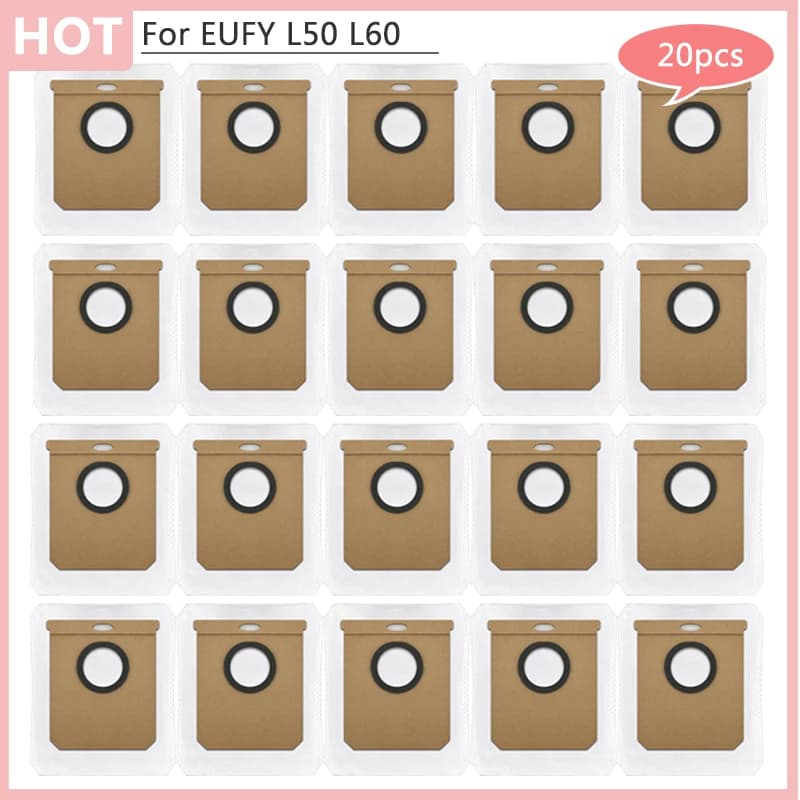 Pour EUFY L50 L60 sac poubelle accessoires pour la maison balayage Robot aspirateur sac à poussière 
