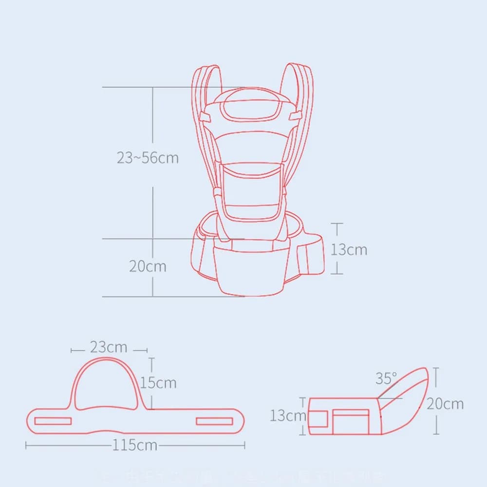 Sac à dos Kangourou Ergonomique pour Nouveau-né, Siège de Bébé, Voyage