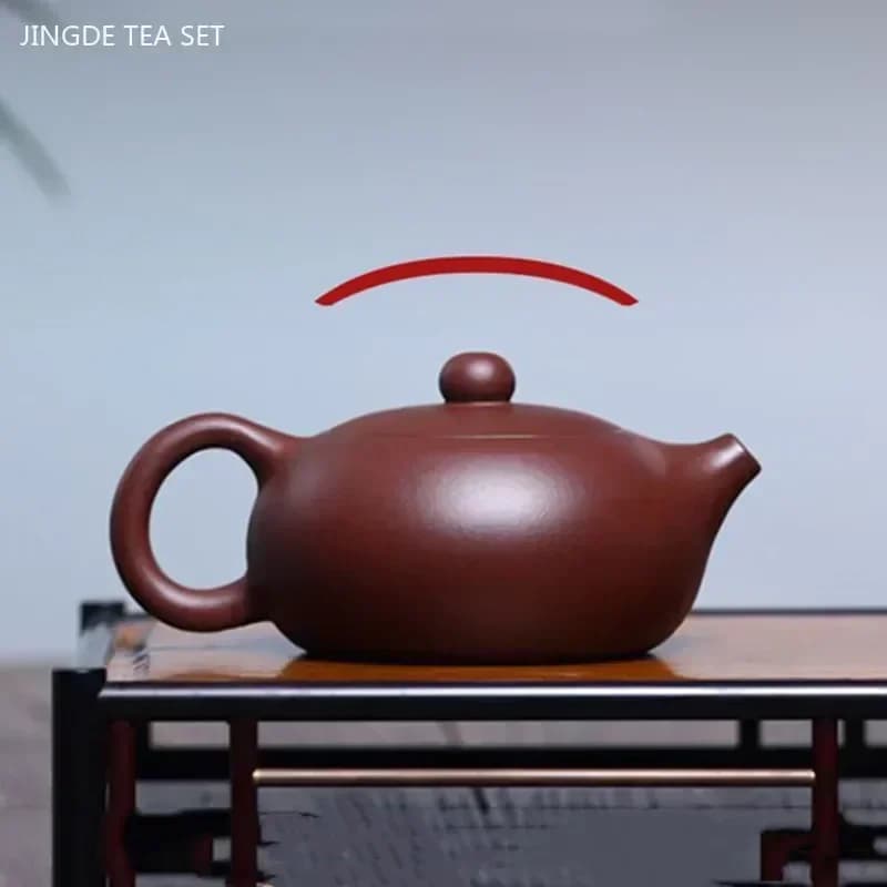 Théière chinoise en argile violette de 180ml, filtre à trou de boule de minerai brut, infuseur à thé