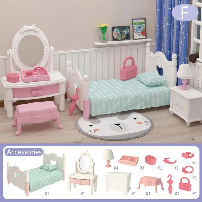 Jouet de simulation de maison de beurre pour enfants, mini supermarché, cuisine, chambre à coucher, 