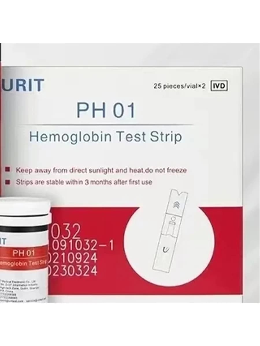 Testeur d'analyse d'hémoglobine analyseur d'hémoglobine domestique testeur d'anémie 25/75/100 pièces