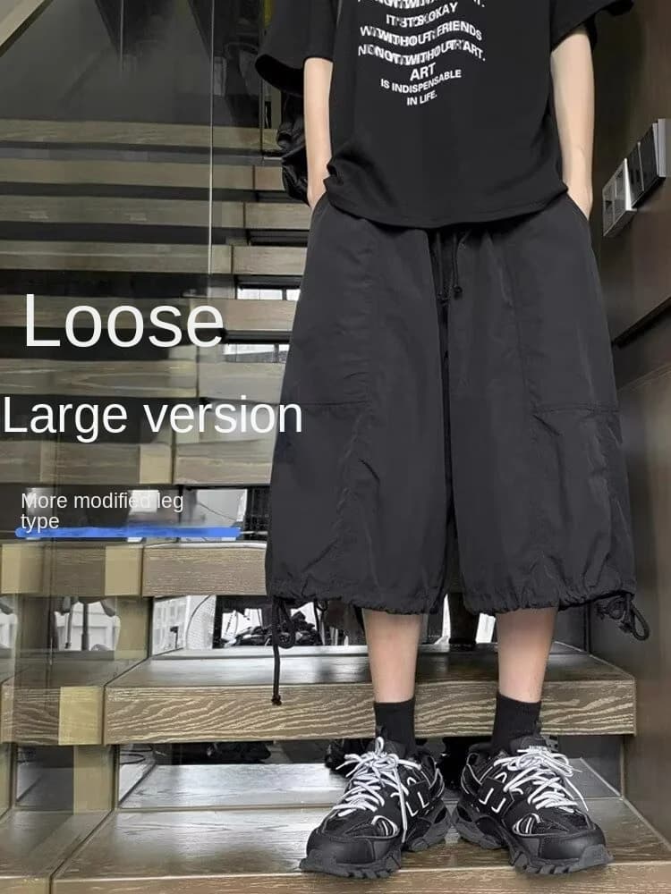 Vêtements de travail de Style Yamamoto japonais, pantalons à 7 coups pour hommes, short d'été fin, a
