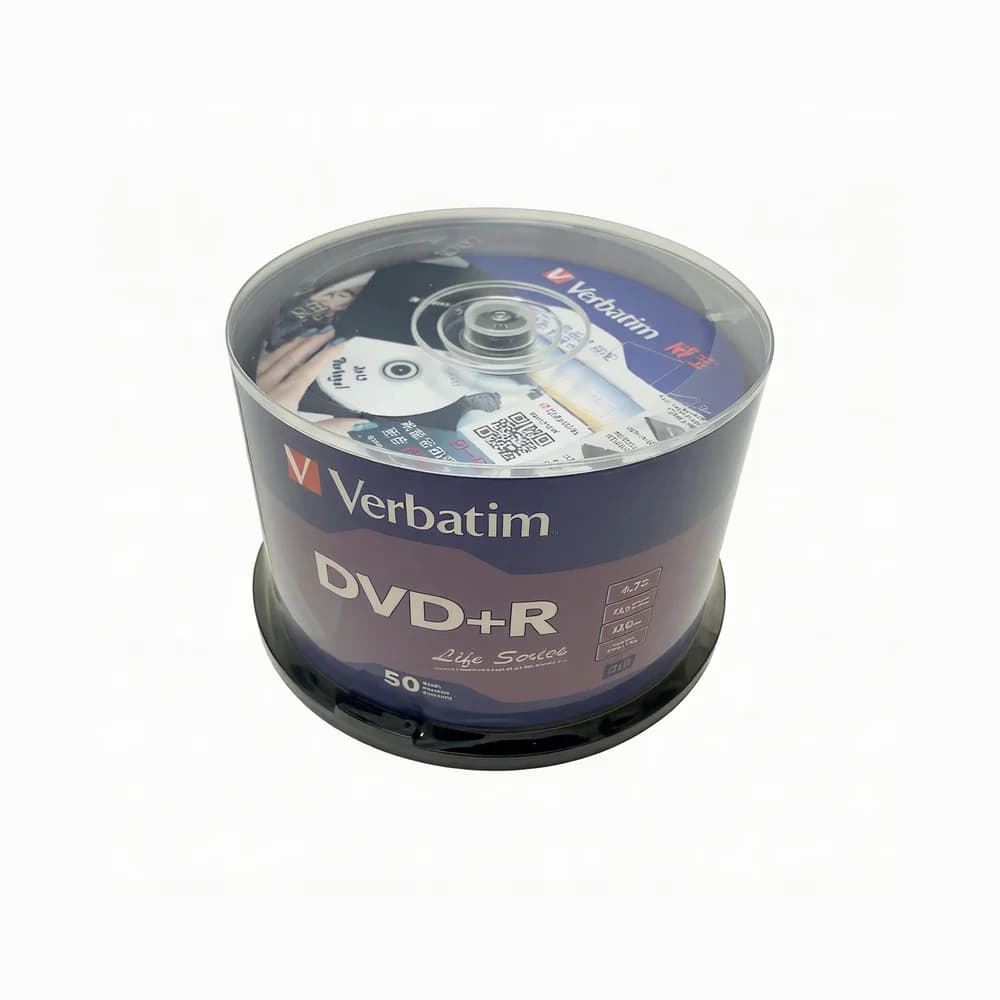 Verbatim-Baril d'enregistrement DVD + R, 4.7 Go, 16X, 120MIN, 50 pièces
