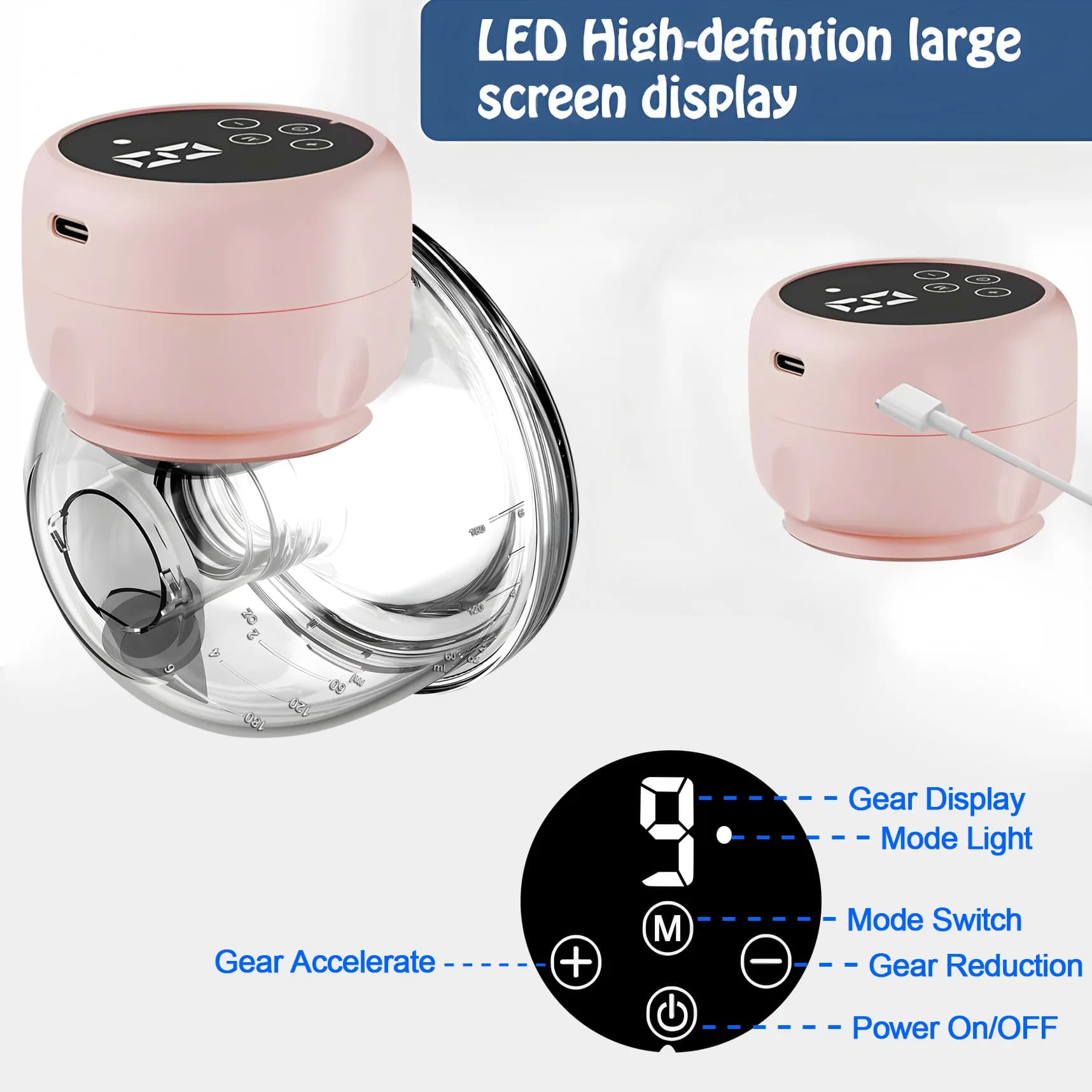 Tire-lait portable USB, fournitures pour bébé, tire-lait électrique et automatique