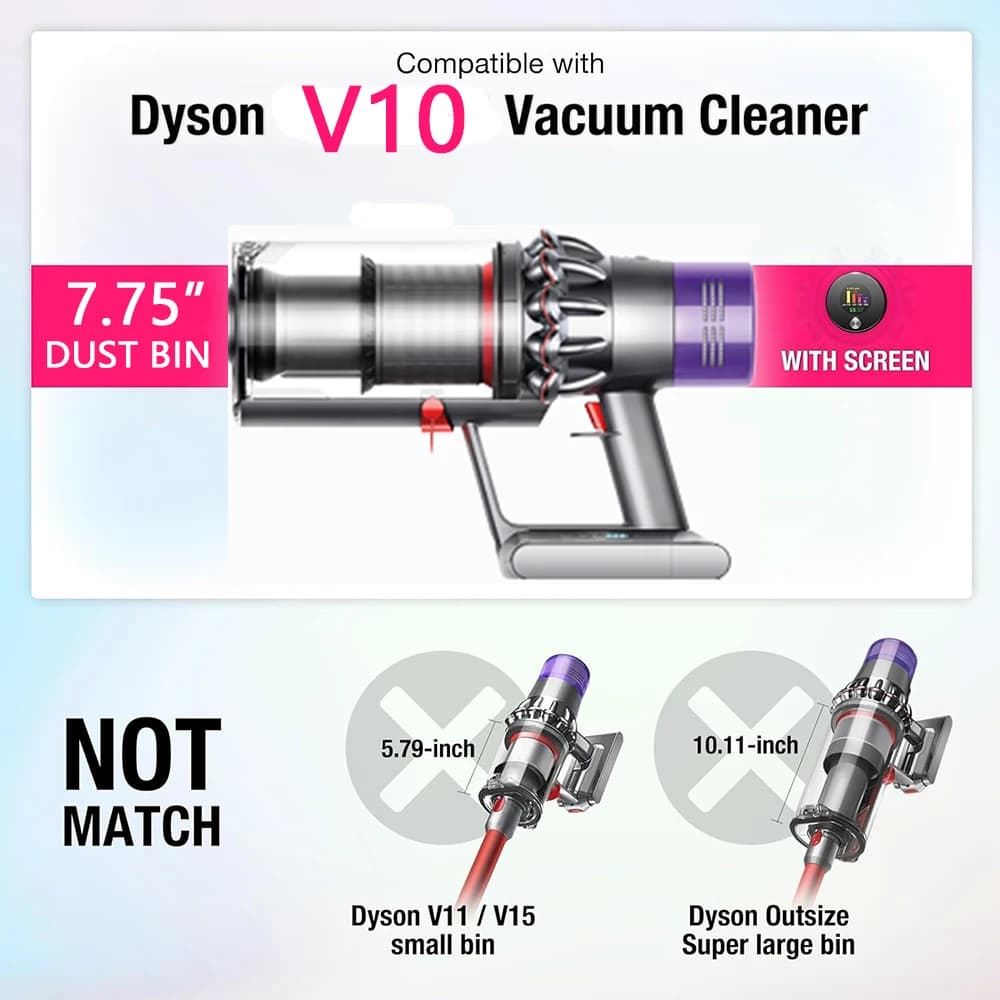 Grand bac à poussière pour aspirateur Dyson V10 SV12, pièce de rechange pour cartouche/seau à poussi