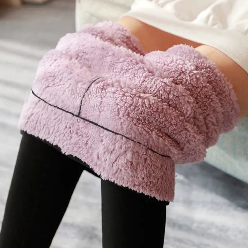 Pantalon thermique en velours pour femme, Leggings amincissants, en peau d'agneau, chaud, haute élas