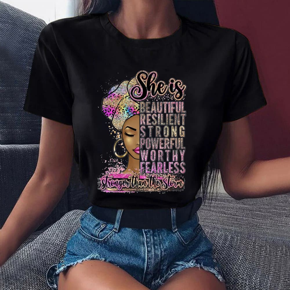 T-shirt magique Black Girl, I am Melanin Queen Graphic Tees, Afro American Tees, Black Veves Matter 