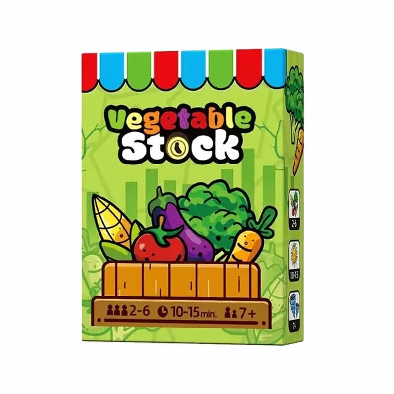 Cartes de jeu de société Vegetable Stock, même style que le jeu de logique Little Farmer.