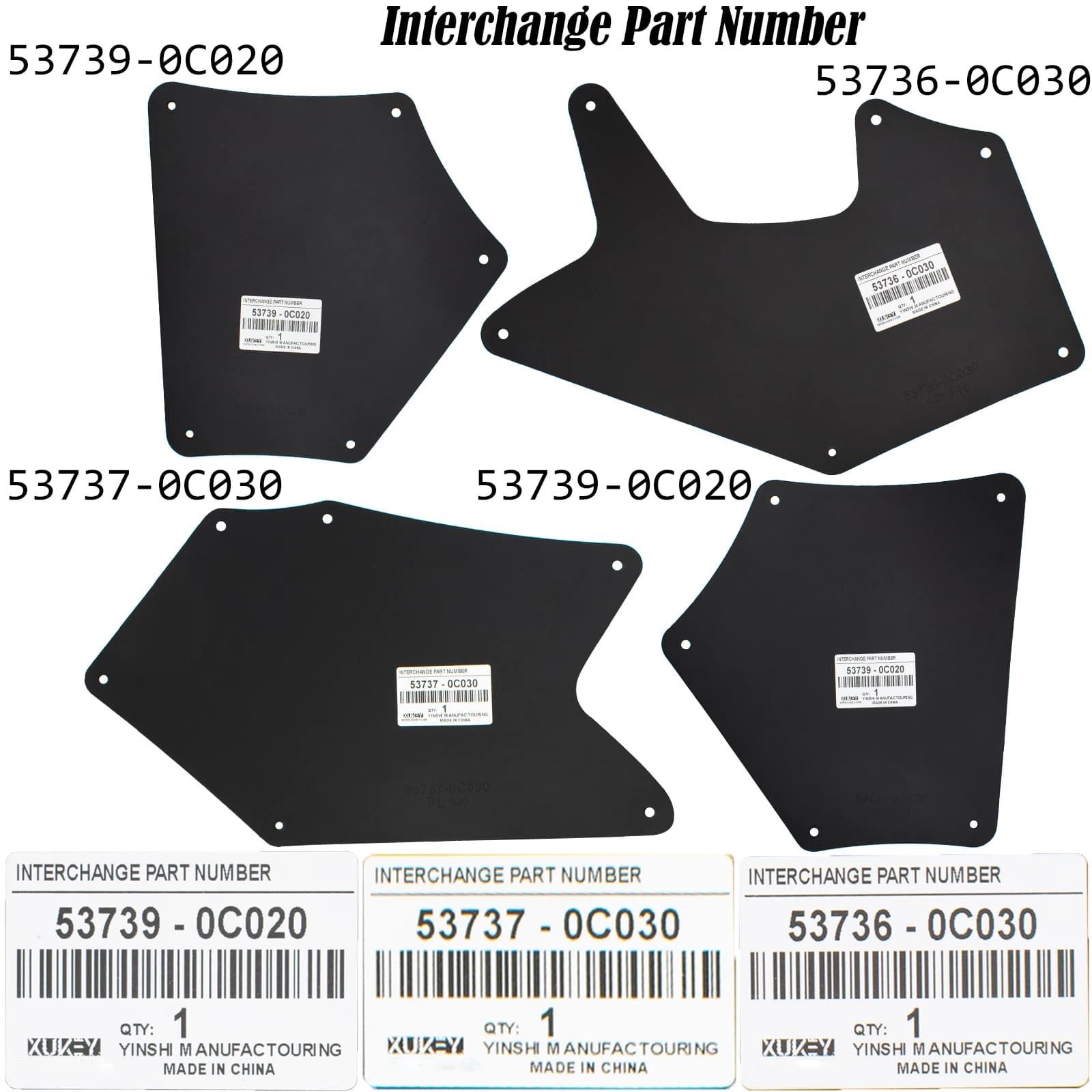 Garde-boue avec Clips de retenue, doublures de garde-boue pour Toyota Tundra Sequoia 2007 – 2020