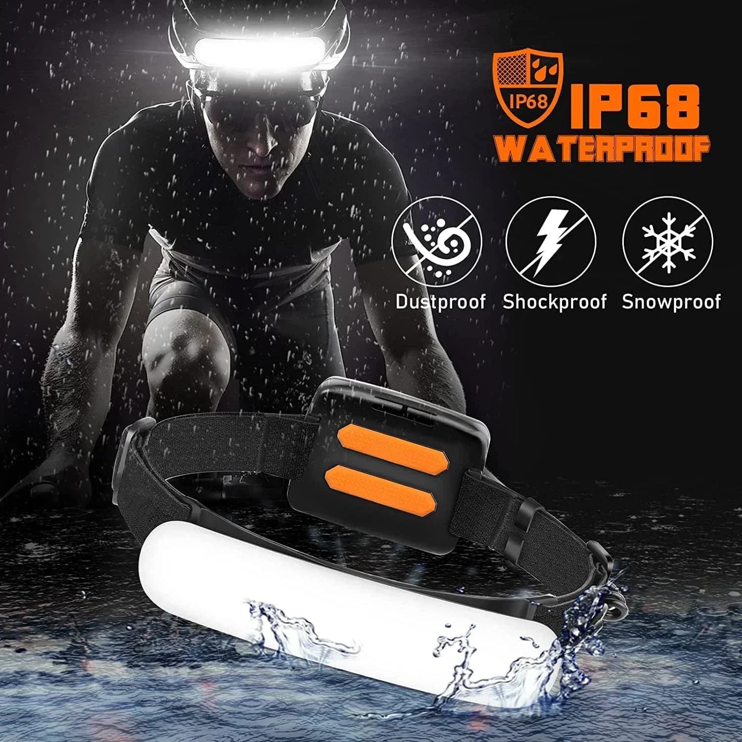 Lampe de poche LED aste USB avec batterie intégrée, lampe de sauna, COB injuste, lanterne de camping