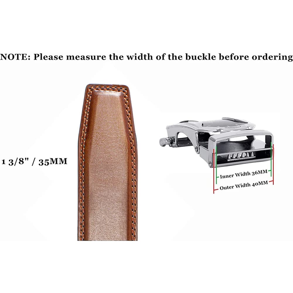 JACNAIP ceinture homme cuir sans tête boucle automatique ceinture peau de vache jeunesse ceinture sa