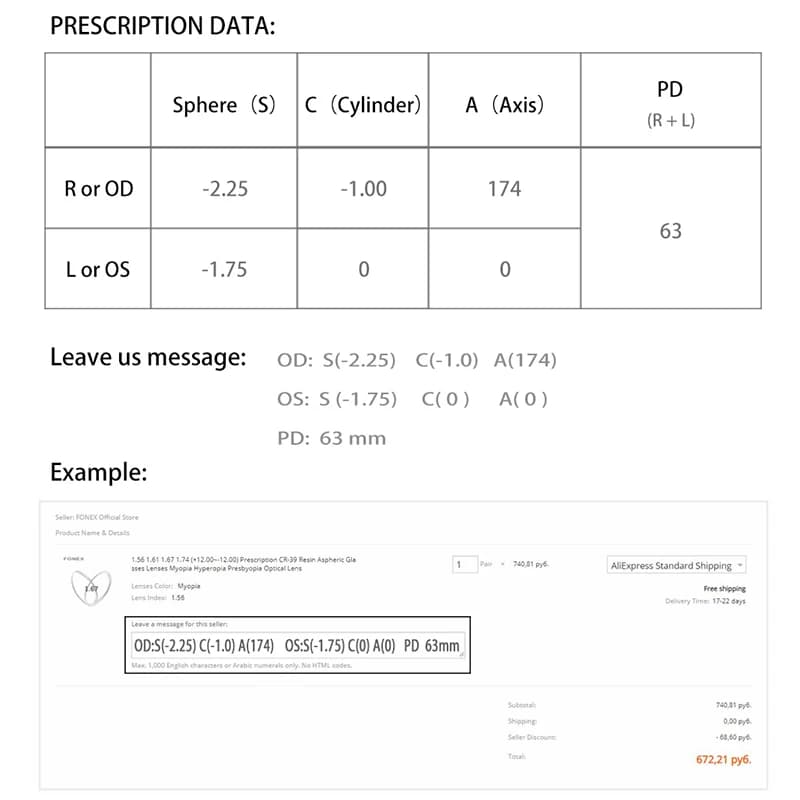 FONEX Personnalisé 1.56 1.61 1.67 1.74 CR-39 Optique Résine Asphérique Verres Lentilles Myopie Hyper