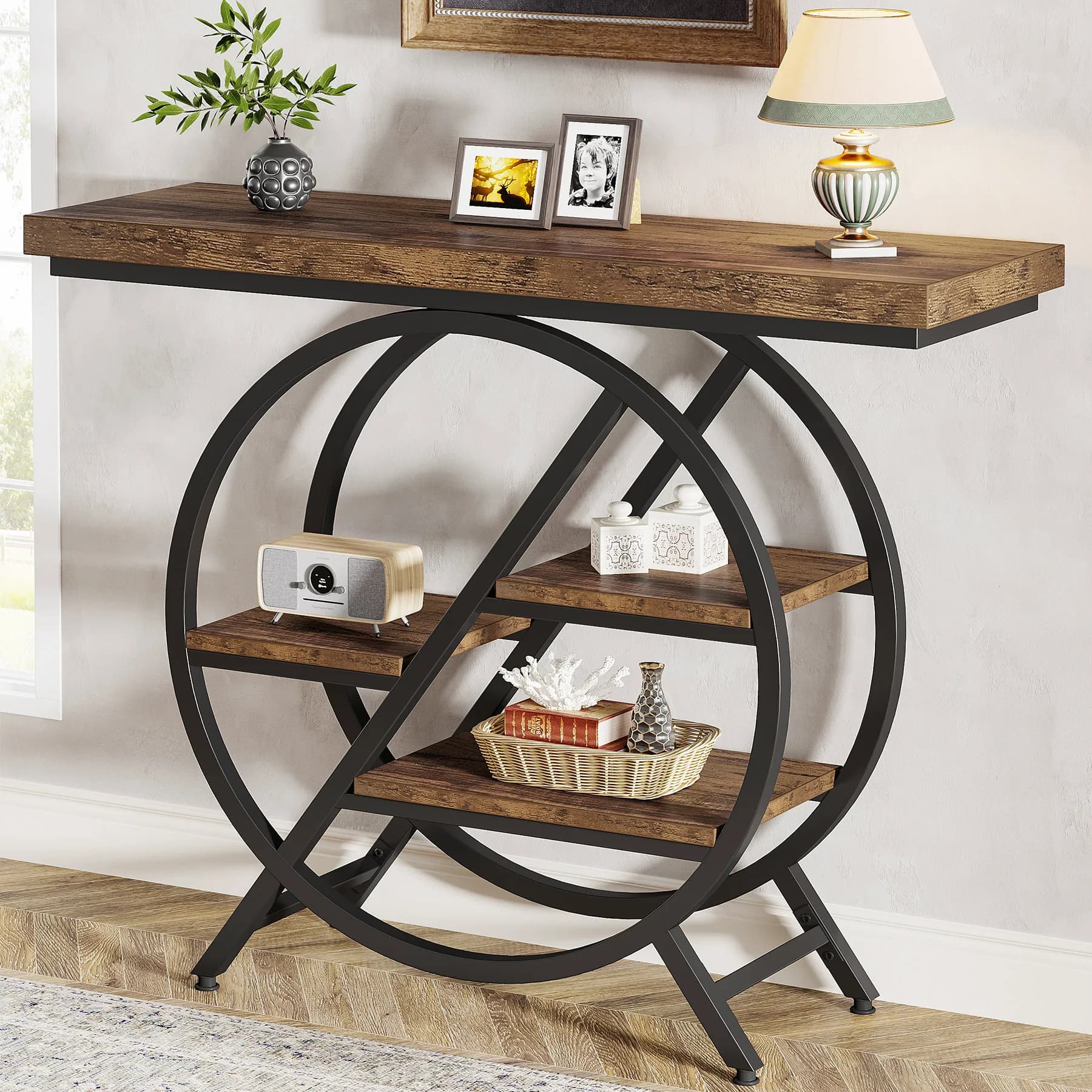 Tribesigns-table console de 39.4 pouces, table d'entrée avec dessus de lit épais, table de canapé in