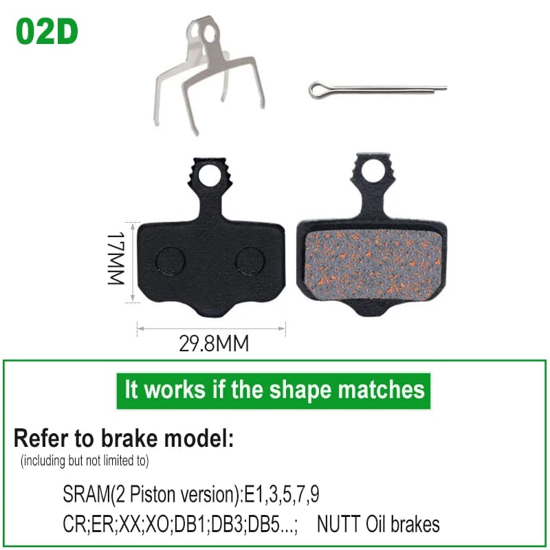1 paire de plaquettes de frein à disque semi-métalliques pour vélo, pour SHIMANO SRAM AVID HAYES Mag