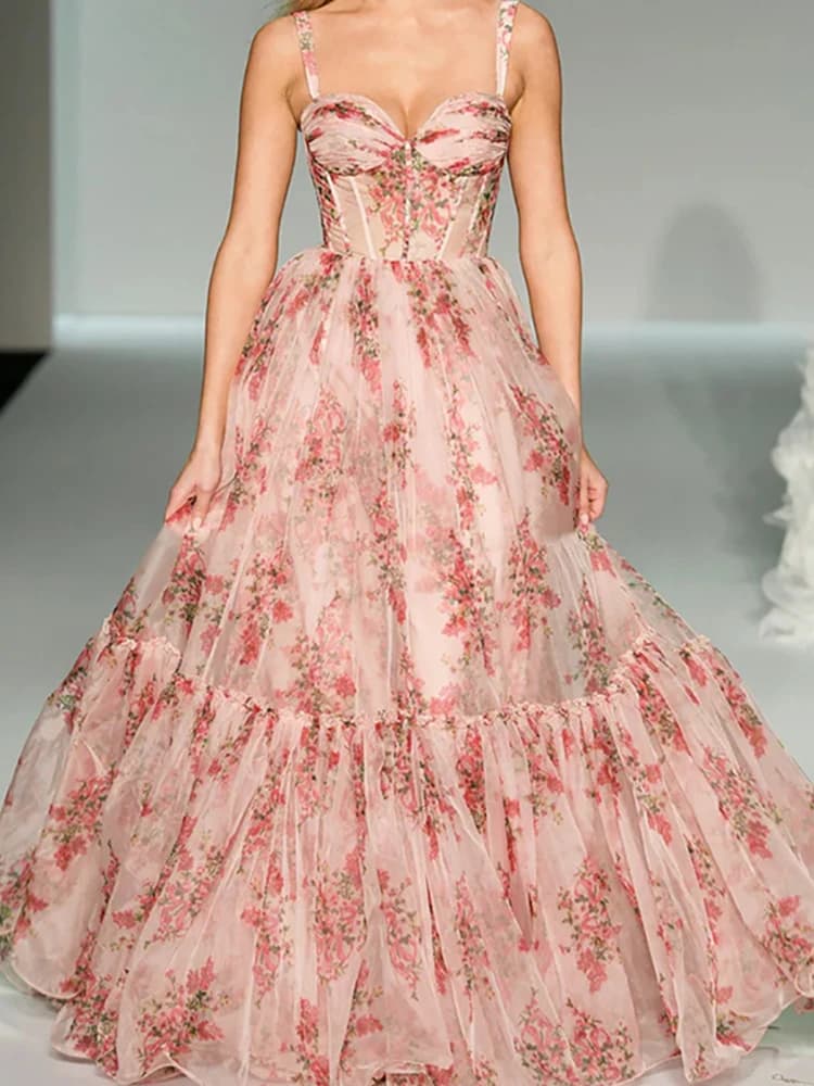 Robe longue décontractée sans manches à col en V pour femme, sexy, dos nu, imprimée, coupe ajustée, 