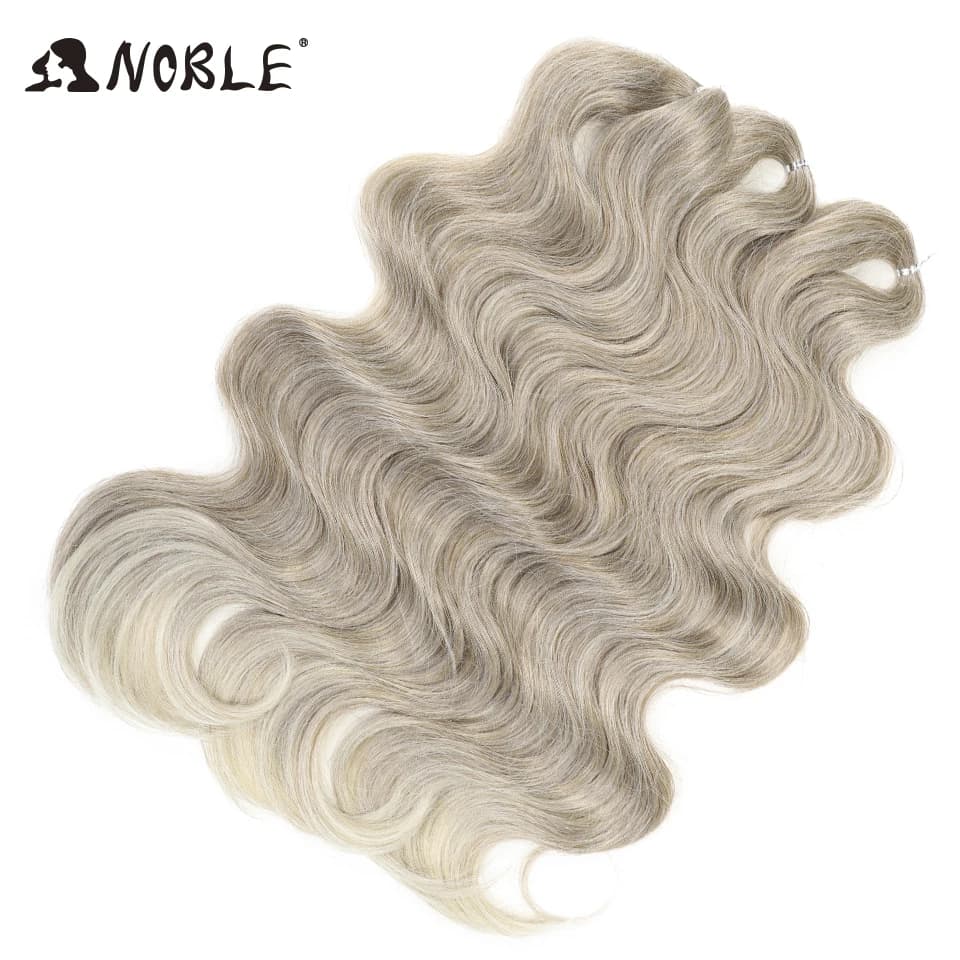 Tresses synthétiques ondulées au crochet-Noble, extensions de cheveux blonds ombrés, queue de cheval