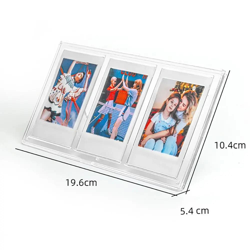 Porte-photo vertical transparent pour Fujifilm Instax mini, cadre photo, film instantané, table phot