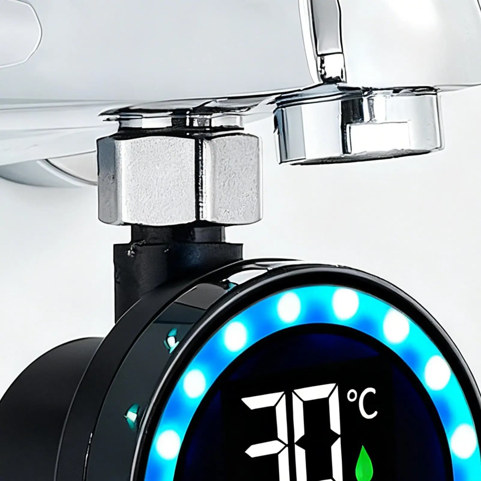 Thermomètre à eau de douche numérique, affichage LED, lecture rapide, compteur de température pour e