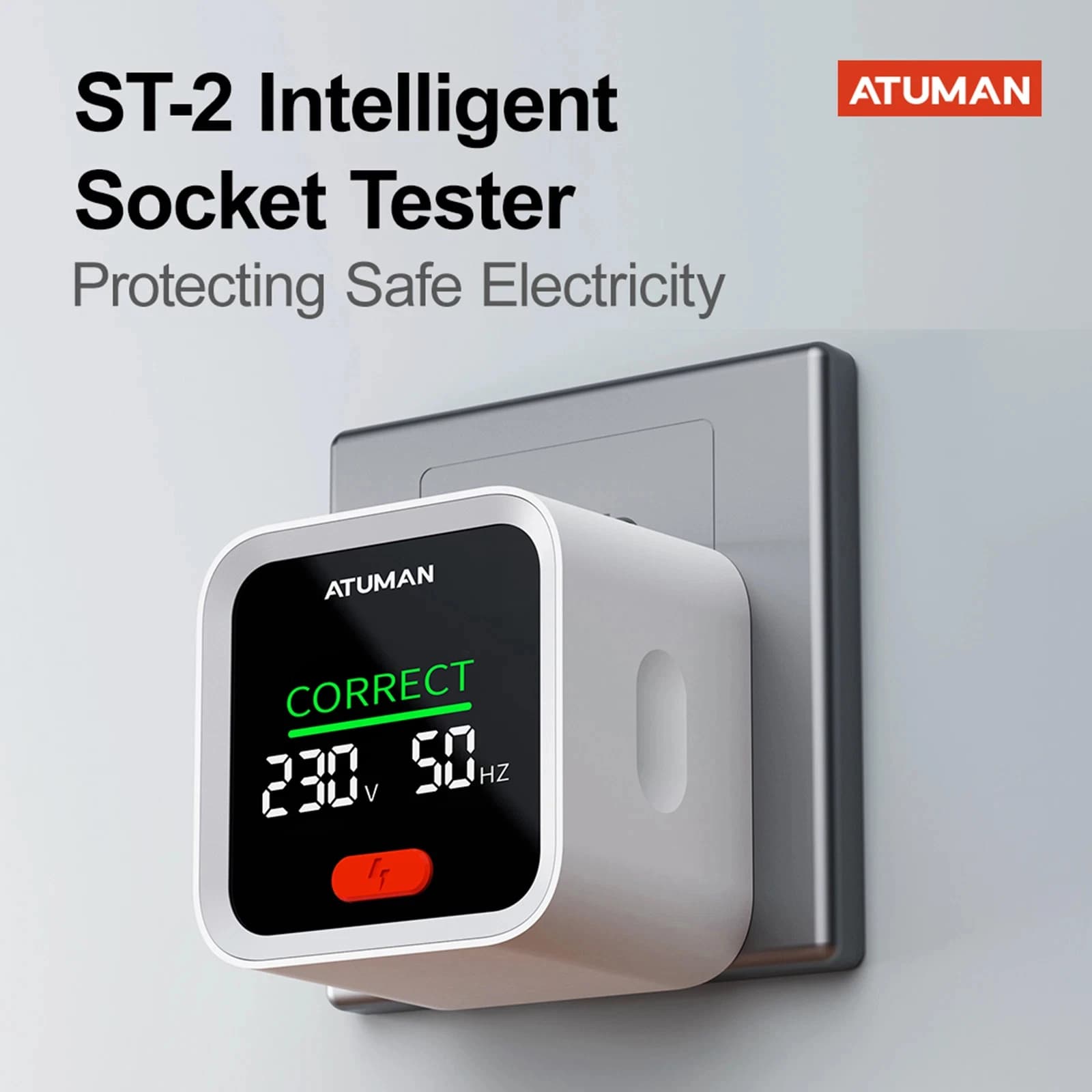 DUKA ATuMan ST2 testeur de prise détecteur de prise intelligent avec écran LCD rétro-éclairé testeur
