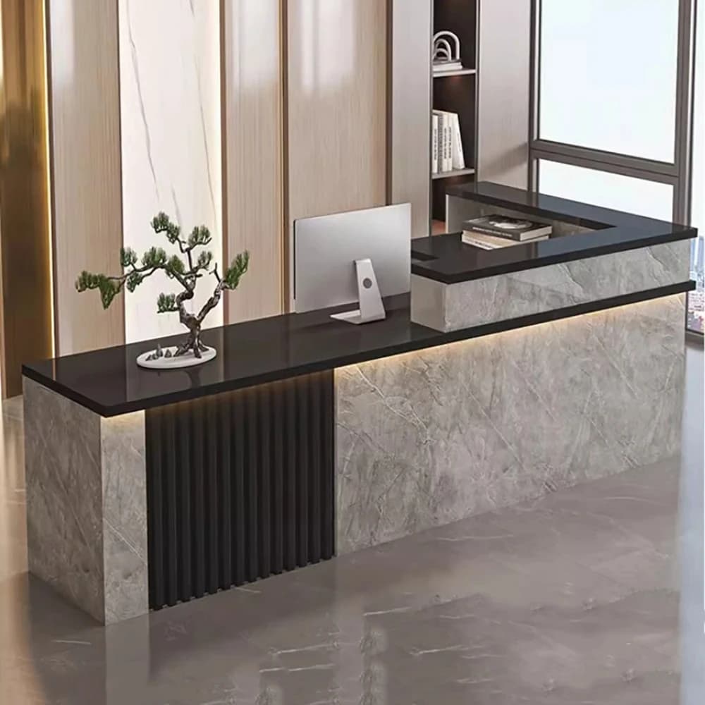 Esthétique élégant comptoir de Bar armoire moderne délicatesse nordique Simple bureaux de réception 