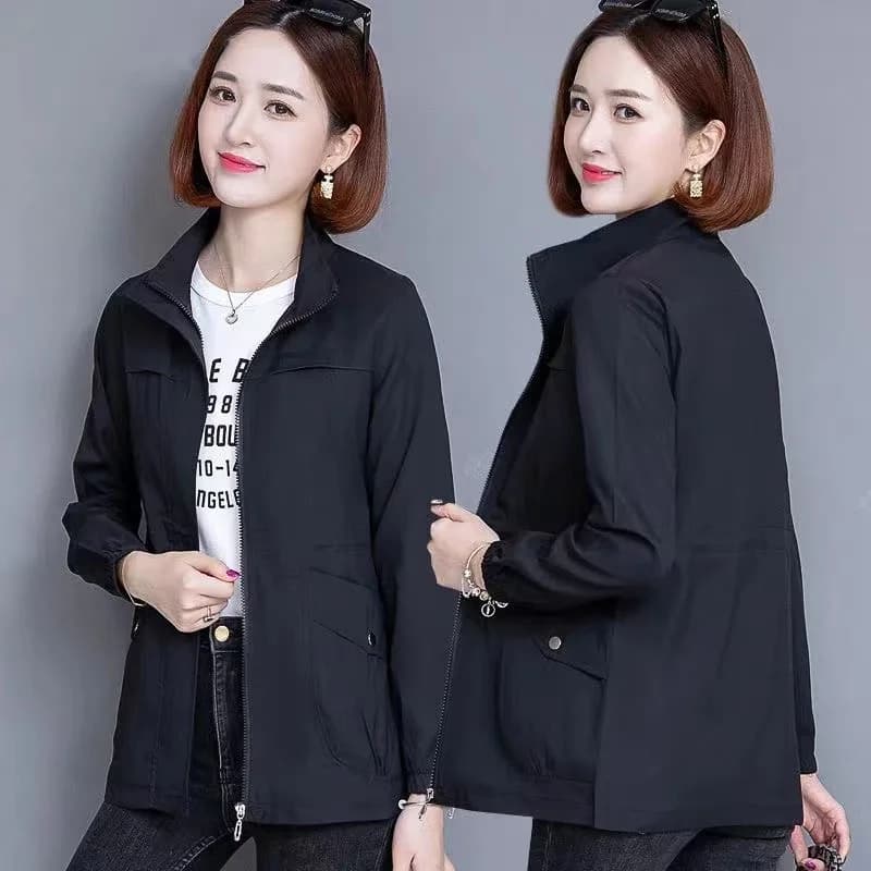 Veste Coupe-Vent Légère et Fine pour Femme, Manteau Basique Décontracté, Vêtement d'Extérieur, Nouve