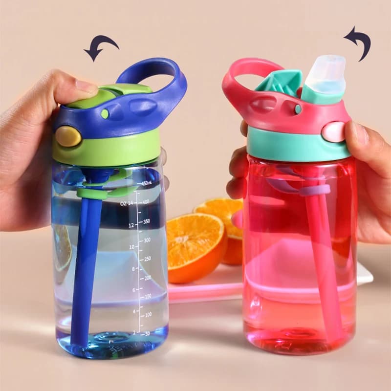 Bouteille d'eau portable avec paille pour enfants, tasse de fitness pour filles, voyage, HI Gym Spor