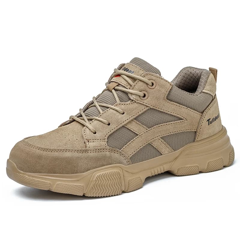 Chaussures de Sécurité avec Capuchon en Acier pour Homme, Baskets de Travail Anti-écrasement, Légère
