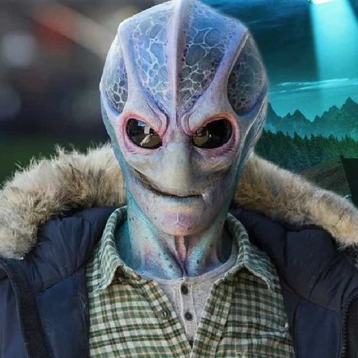 Masque extraterrestre, accessoires ovni, casque d'horreur d'halloween