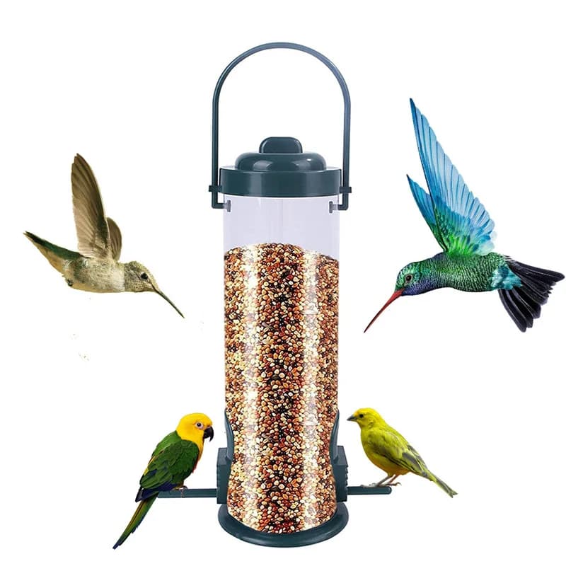 Mangeoire pour oiseaux pour animaux de compagnie, distributeur de nourriture suspendu en plein air, 