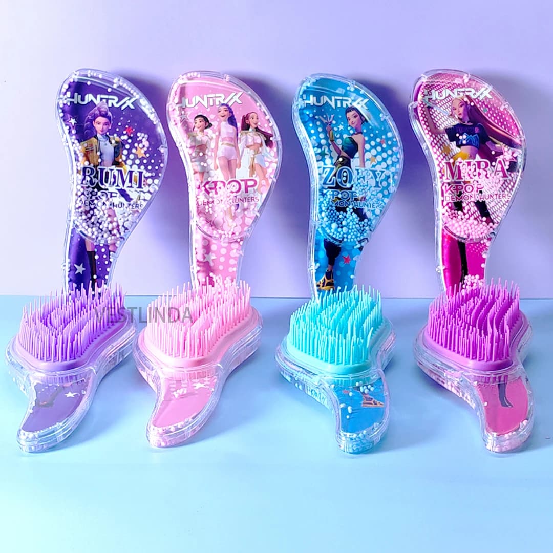 4/1PCS Nouveau Peigne K-Pop Demon Hunters Cartoon Rumi Mira Zoey, Peigne de massage à coussin d'air,