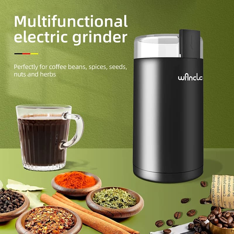 Moulin à café haute puissance 200w, 220V/120V, multifonctionnel, pour grains de café, appareil ménag