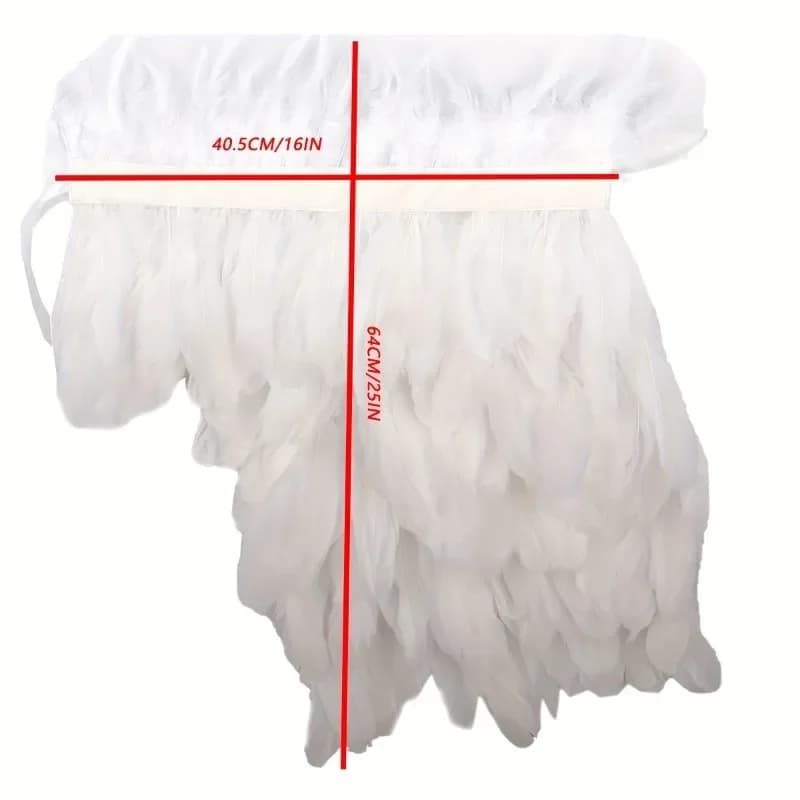 1pcs Gothic Black Feather Cape Cloak, Natural Feathers Halloween Christmas Costume Mysterious Cloak 